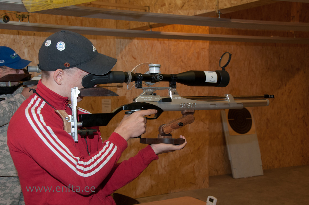 Rein Jr Reinu, Steyr LG 110 Field Target, Nikko Stirling Targetmaster 10-50x60